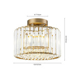 Glam Single Light Round Crystal Flush Mount Ceiling Light - LightfixturesUAE