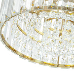 Glam Single Light Round Crystal Flush Mount Ceiling Light - LightfixturesUAE