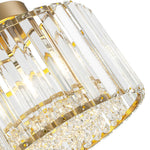 Glam Single Light Round Crystal Flush Mount Ceiling Light - LightfixturesUAE