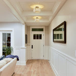 Glam Single Light Round Crystal Flush Mount Ceiling Light - LightfixturesUAE