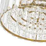 Glam Single Light Round Crystal Flush Mount Ceiling Light - LightfixturesUAE
