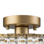 Glam Single Light Round Crystal Flush Mount Ceiling Light - LightfixturesUAE