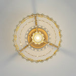 Glam Single Light Round Crystal Flush Mount Ceiling Light - LightfixturesUAE