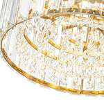 Glam Single Light Round Crystal Flush Mount Ceiling Light - LightfixturesUAE