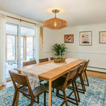 Hand - Woven Bohemian Single Light Semi Flush Mount - LightfixturesUAE