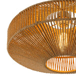 Hand - Woven Bohemian Single Light Semi Flush Mount - LightfixturesUAE