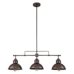 Industrial 3 - Light Linear Dome Pendant Lighting - LightfixturesUAE