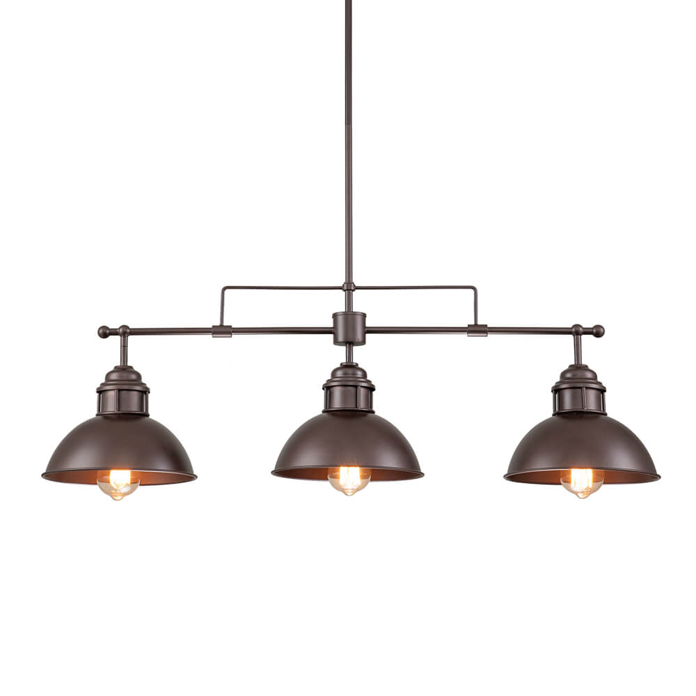 Industrial 3 - Light Linear Dome Pendant Lighting - LightfixturesUAE