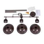 Industrial 3 - Light Linear Dome Pendant Lighting - LightfixturesUAE
