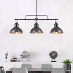 Industrial 3 - Light Linear Dome Pendant Lighting - LightfixturesUAE