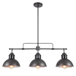 Industrial 3 - Light Linear Dome Pendant Lighting - LightfixturesUAE