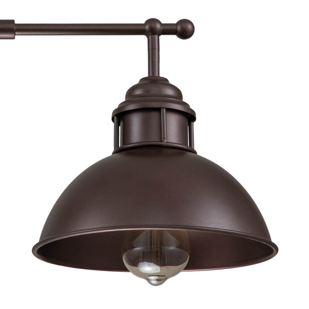 Industrial 3 - Light Linear Dome Pendant Lighting - LightfixturesUAE