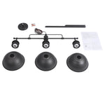 Industrial 3 - Light Linear Dome Pendant Lighting - LightfixturesUAE