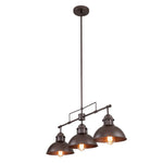 Industrial 3 - Light Linear Dome Pendant Lighting - LightfixturesUAE
