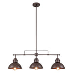 Industrial 3 - Light Linear Dome Pendant Lighting - LightfixturesUAE