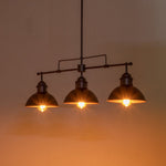 Industrial 3 - Light Linear Dome Pendant Lighting - LightfixturesUAE