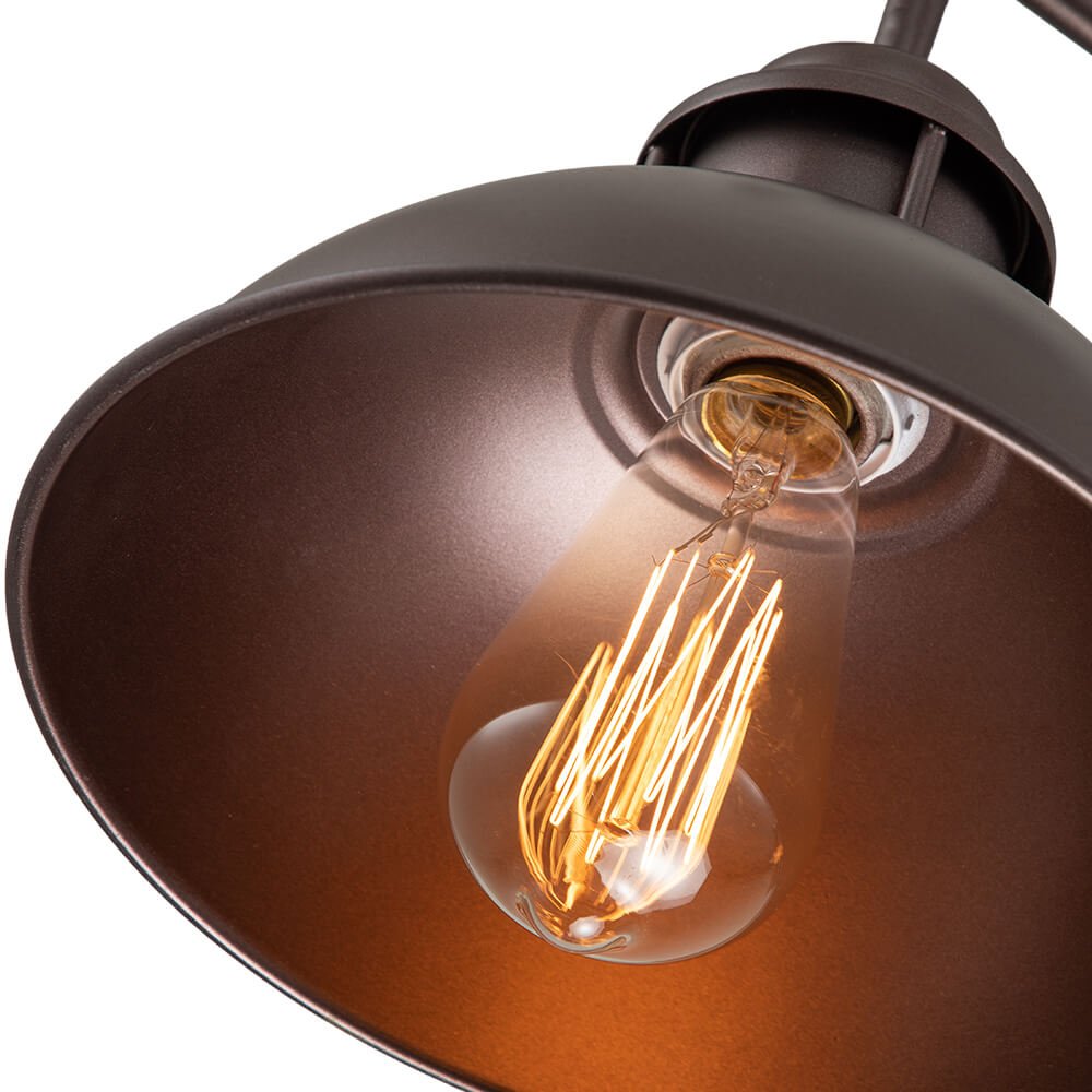 Industrial 3 - Light Linear Dome Pendant Lighting - LightfixturesUAE