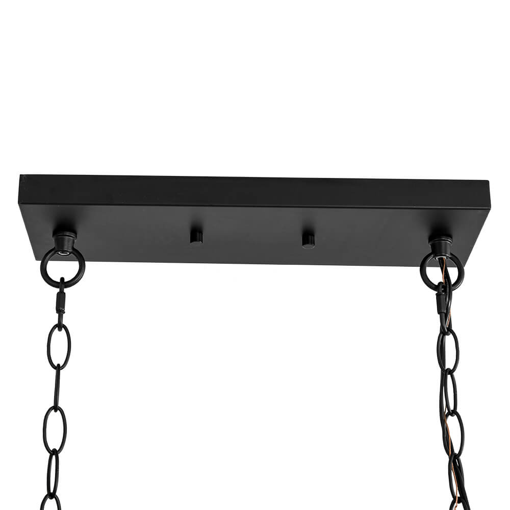 Industrial 5 - Light Rectangular Kitchen Island Chandelier Pendant Light - LightfixturesUAE