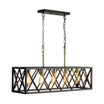 Industrial 5 - Light Rectangular Kitchen Island Chandelier Pendant Light - LightfixturesUAE
