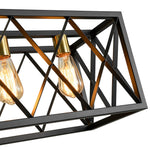 Industrial 5 - Light Rectangular Kitchen Island Chandelier Pendant Light - LightfixturesUAE