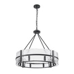 Industrial 8 - Light Round Handcrafted Water - Textured Glass Chandelier - LightfixturesUAE