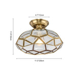 Lantern Geometric Panel Semi Flush Mount Ceiling Light - LightfixturesUAE
