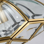 Lantern Geometric Panel Semi Flush Mount Ceiling Light - LightfixturesUAE
