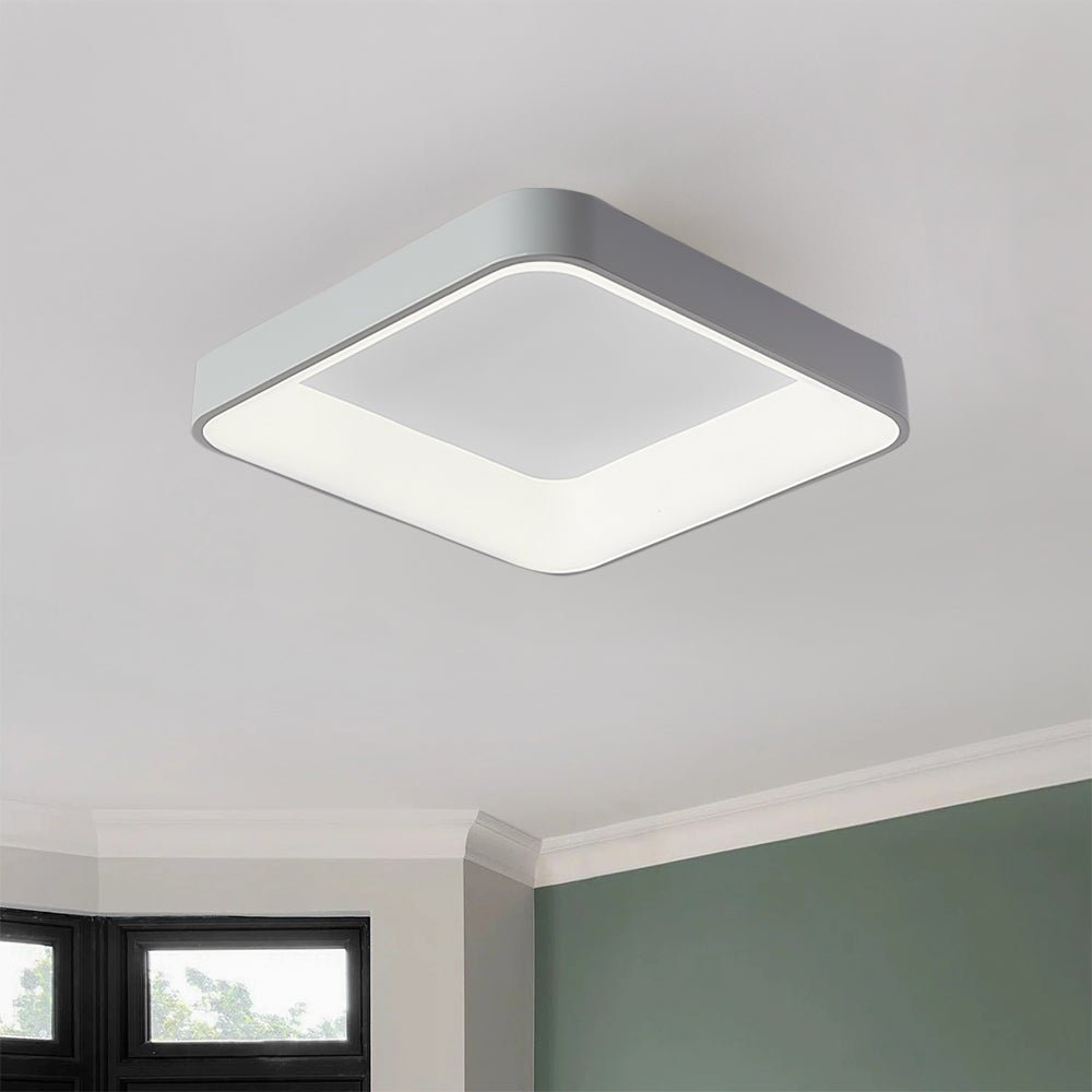LED Acrylic Flat Square Flush Mount Ceiling Light - LightfixturesUAE