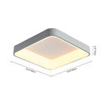 LED Acrylic Flat Square Flush Mount Ceiling Light - LightfixturesUAE