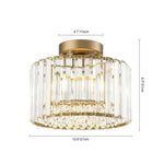 LightfixturesUAE-1-Light Glam Round Crystal Flush Mount Ceiling Light-Ceiling Lights-Brass-