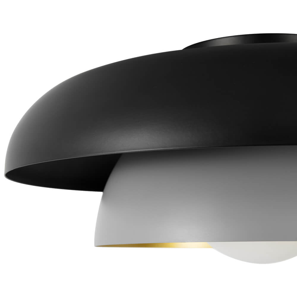 LightfixturesUAE-1-Light Modern Double Layer Three Color Arc Ceiling Light-Ceiling Lights-Black-