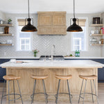 LightfixturesUAE-1-Light Modern Farmhouse Dome Pendant Lighting-Pendant Lights-Black-