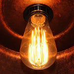LightfixturesUAE-1-Light Modern Farmhouse Dome Pendant Lighting-Pendant Lights-Rusty-