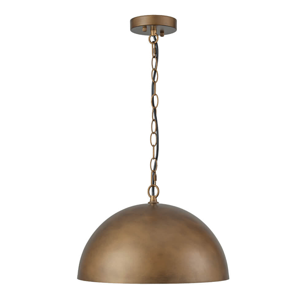 LightfixturesUAE-1-Light Modern Industrial Brass Dome Pendant Light-Pendant Lights-Small-