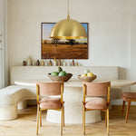 LightfixturesUAE-1-Light Modern Mid-century Brass Metal Dome Pendant-Pendant Lights-Large-