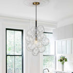 LightfixturesUAE-1-Light Modern Minimalist Cluster Grape Ribbed Glass Pendant Light-Pendant Lights-1-Light-