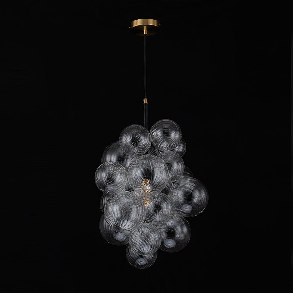 LightfixturesUAE-1-Light Modern Minimalist Cluster Grape Ribbed Glass Pendant Light-Pendant Lights-1-Light-