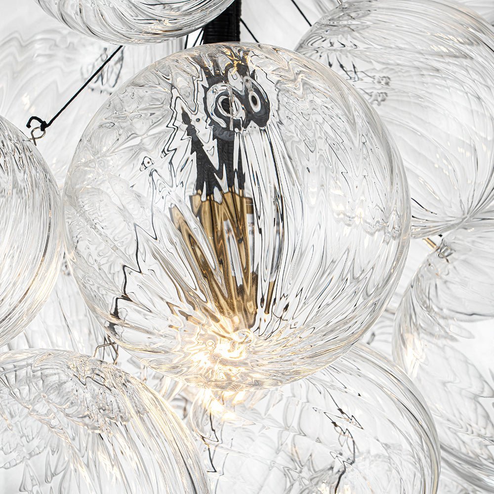 LightfixturesUAE-1-Light Modern Minimalist Cluster Grape Ribbed Glass Pendant Light-Pendant Lights-1-Light-
