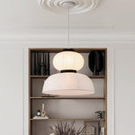 LightfixturesUAE-1-Light Modern Nordic Handmade White Paper 2-Tiered Pendant Light-Pendant Lights-A-