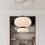 LightfixturesUAE-1-Light Modern Nordic Handmade White Paper 2-Tiered Pendant Light-Pendant Lights-B-
