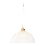 LightfixturesUAE-1-Light Modern Ribbed Glass Dome-Shaped Pendant Light-Pendant Lights-Large-