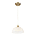 LightfixturesUAE-1-Light Modern Ribbed Glass Dome-Shaped Pendant Light-Pendant Lights-Large-