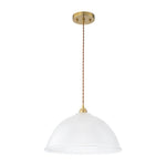 LightfixturesUAE-1-Light Modern Ribbed Glass Dome-Shaped Pendant Light-Pendant Lights-Large-