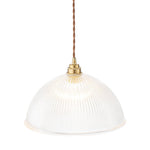 LightfixturesUAE-1-Light Modern Ribbed Glass Dome-Shaped Pendant Light-Pendant Lights-Large-