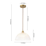 LightfixturesUAE-1-Light Modern Ribbed Glass Dome-Shaped Pendant Light-Pendant Lights-Large-