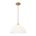 LightfixturesUAE-1-Light Modern Ribbed Glass Dome-Shaped Pendant Light-Pendant Lights-Large-