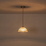 LightfixturesUAE-1-Light Modern Ribbed Glass Dome-Shaped Pendant Light-Pendant Lights-Large-