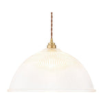 LightfixturesUAE-1-Light Modern Ribbed Glass Dome-Shaped Pendant Light-Pendant Lights-Large-