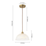 LightfixturesUAE-1-Light Modern Ribbed Glass Dome-Shaped Pendant Light-Pendant Lights-Large-