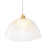 LightfixturesUAE-1-Light Modern Ribbed Glass Dome-Shaped Pendant Light-Pendant Lights-Large-